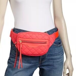 Tory Burch Perry Quilted Nylon Holi Pink Belt Bag NWT